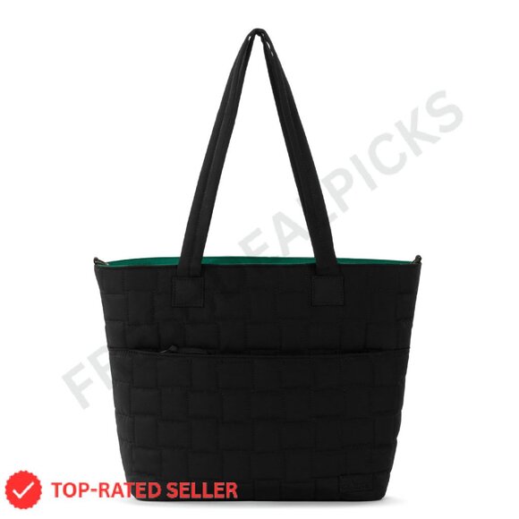 Large Tote Bag Eco-Friendly Travel Shoulder Bag Zipper Closure Classic Chic